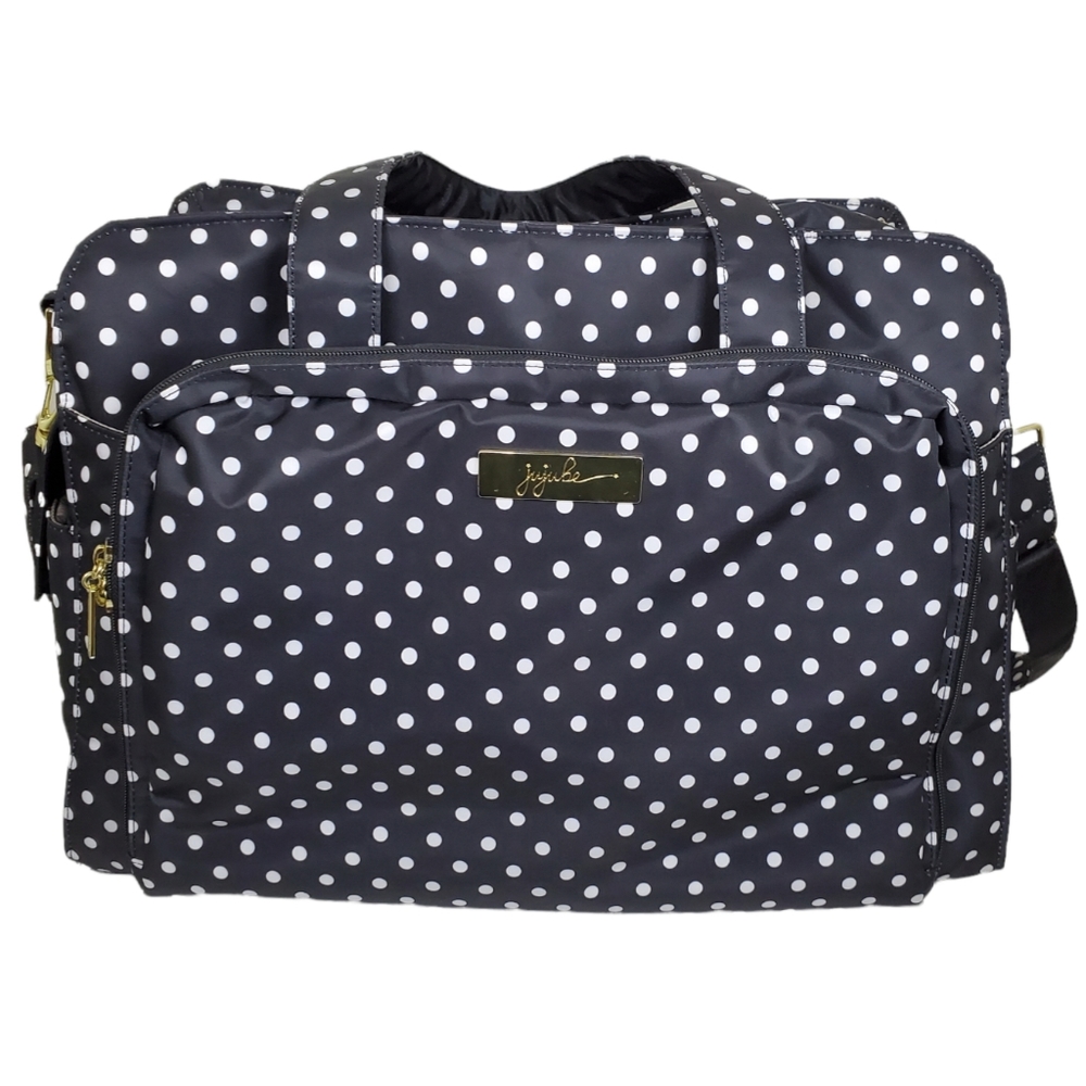Jujube Be Prepared Legacy Black Royal Duchess Polka Dot Diaper Bag Weekender Bag